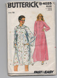 Butterick 4025 vintage 1980s robe pattern