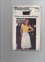 Butterick 5376 vintage 1970s wrap skirt pattern
