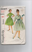 Simplicity 3047 vintage 1950s dress sewing pattern