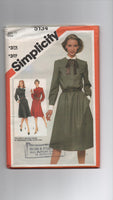 Simplicity 5134 vintage 1980s dress sewing pattern