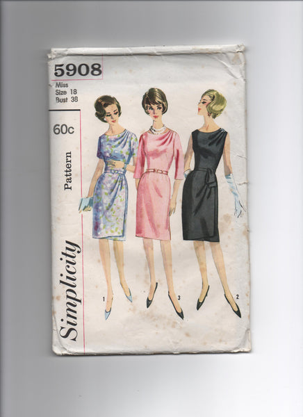 Simplicity 5908 vintage 1960s dress pattern