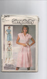 Simplicity 7475 vintage 1980s dress sewing pattern Bust 32 1/2 to 36 inches