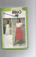 Simplicity 8860 vintage 1970s wrap skirt pattern