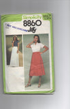 Simplicity 8860 vintage 1970s wrap skirt pattern