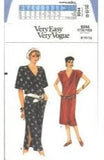 Vintage 1980s Vogue 9224 dress pattern Bust 31.5, 32.5, 34 inches. Wounded bargain.