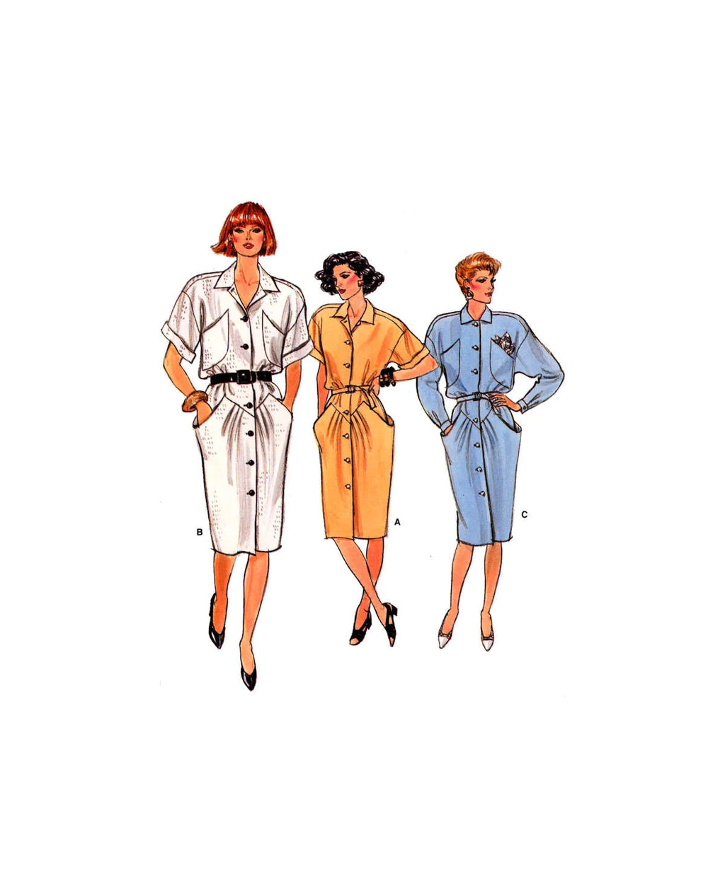 Vogue 9494 vintage sewing pattern 1980s dress pattern inch bust 32.5. WOUNDED BARGAIN