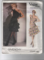 Vogue 1702. Vintage 1980s sewing pattern. Vogue Paris original. Givenchy. Bust 34 inches
