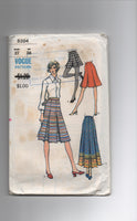 Vogue 8204 vintage 1970s skirt pattern
