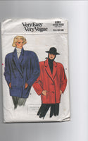 Vogue 9381 vintage 1980s jacket sewing pattern Bust 36, 38, 40 inches