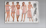 Vogue 9765 vintage 1980s slip, camisole, teddy, half-slip, panties sewing pattern Bust 30 1/2 to 36 inches