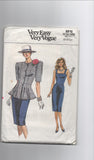 Vogue 9912 vintage 1980s dress and peplum jacket sewing pattern Bust 30 1/2, 31 1/2. 32 1/2 inches