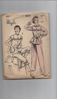 Weigel's 1817 vintage 1950s pyjamas sewing pattern Bust 32 inches